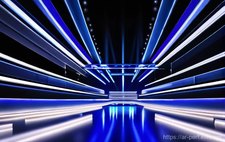 연극 무대 기술 - Here are three detailed image prompts in English, designed to showcase advanced theatrical technolog...